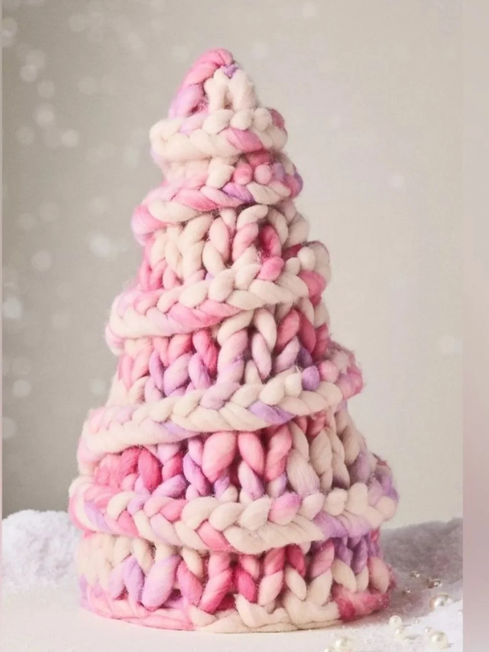 ❤️Handmade Pink & Purple Knitted Tree NWT- Anthropologie! - Picture 5 of 5